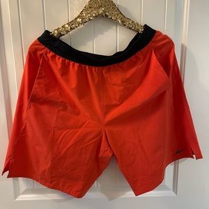 Reebok men’s large orange workout shorts